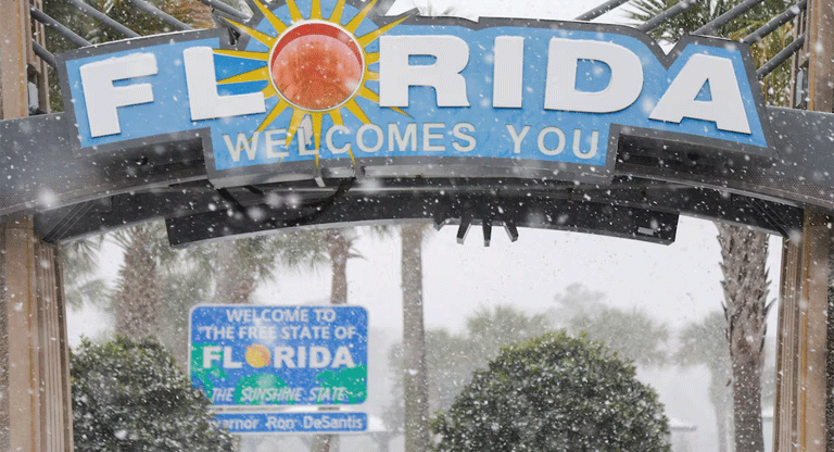 Nevadas en Florida por segundo año consecutivo