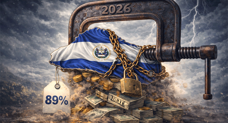 El Salvador hipoteca más del 89% de su riqueza y enfrenta un 2026 de asfixia fiscal
