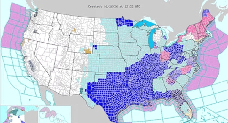 200 millones de personas bajo alerta de clima extremo por ola de frío en Estados Unidos