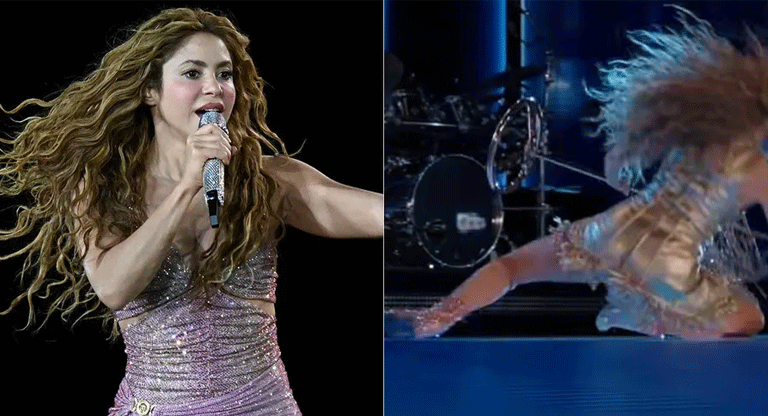 Shakira se burló en Instagram de su caída durante su primer concierto en El Salvador