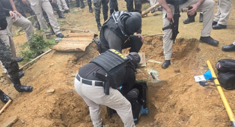 Desmantelan en Honduras búnker subterráneo de la MS-13 en el norte del país