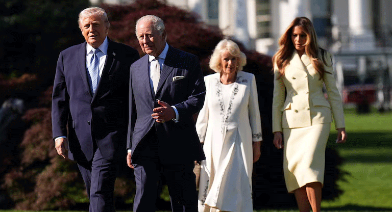 El rey Carlos III llegó a Washington