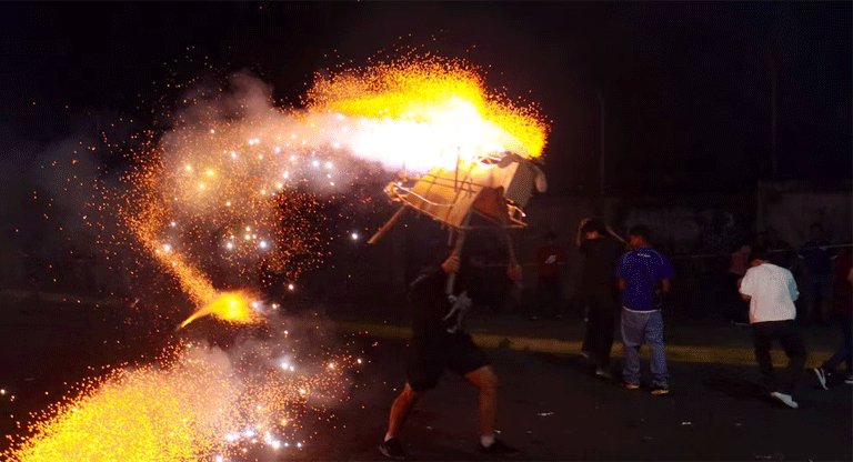 Más de 30 personas con quemaduras durante fiestas patronales en Chinameca