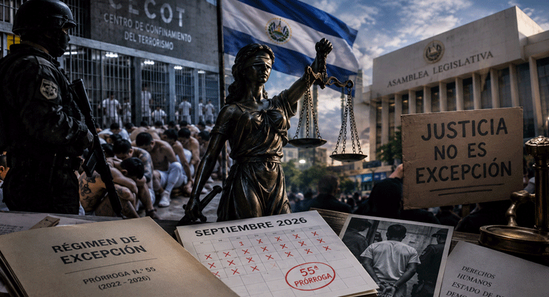 55 prórrogas después: El Salvador prolonga el estado de excepción y profundiza el debate sobre su Estado de derecho