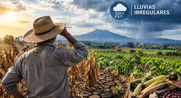 El agro salvadoreño enfrenta el último tramo de 2026 entre lluvias irregulares y un El Niño que amenaza la postrera
