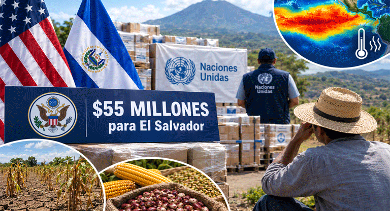 Estados Unidos anuncia $55 millones para El Salvador ante la sequía y los efectos de El Niño