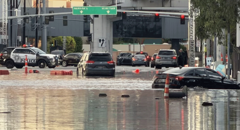Tormenta histórica inundó Las Vegas y rompió récords que databan de 1947