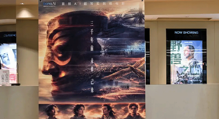 China exhibe en cines primer largometraje generado íntegramente con IA