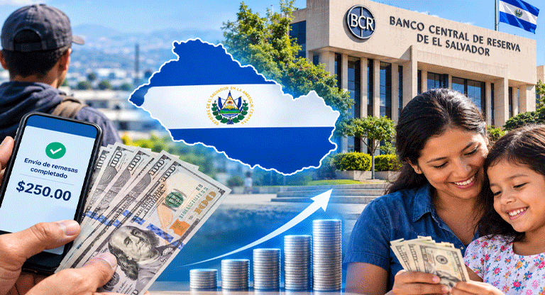 Remesas a El Salvador superan los $7,600 millones a septiembre de 2026